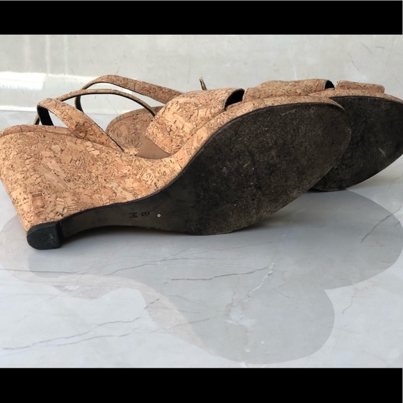 DONAL J PLINER Sandals Cork Wedge Size 8 - Picture 6 of 9